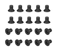 QUARKZMAN A Testa Piatta Torx Antifurto M10-1.5x16mm, 50Pz Acciaio Lega Grado 10.9, Guida Torx, Testa Svasata, Filettatura Completa, Finitura Ossidata Nera