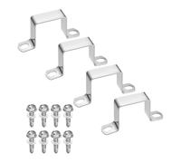 QUARKZMAN Abrazadera en U para Tubo Cuadrado 4 Juegos 40x40mm Plateado
