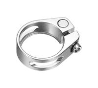 QUARKZMAN Abrazadera Para Tija De Bicicleta 31.8mm Abrazadera De Tija De Bicicleta De Aleación De Aluminio Con Cierre Rápido Para Tubos De Bicicleta O Carretera 27.2-28.6mm Color Plata