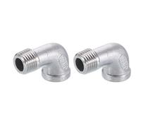 QUARKZMAN Accesorios De Codo De 90 Grados De Acero Inoxidable 304 NPT 1/4 x NPT 1/4 Hembra A Macho Adaptador Roscado Para Conectar Tubería Aire Tubo PVC Acoplamiento Fundido