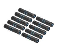 QUARKZMAN Acoplador RJ45 impermeable, doble cabeza blindada hembra a hembra IP68 conector de cable LAN Ethernet exterior para Cat6/Cat5e/Cat5, paquete de 10