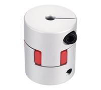 QUARKZMAN Acoplamiento de eje de aluminio de 10 mm a 15 mm, acoplamiento flexible de araña de 50 mm x diámetro de 40 mm, acoplamiento de pino y araña para impresora 3D, codificador de bricolaje