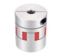 QUARKZMAN Acoplamiento de eje de aluminio de 16 mm a 28 mm Acoplamiento flexible de araña L66mm x D55mm Acoplador de eje de araña Conector conjunto para impresoras 3D