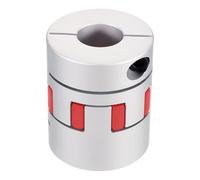 QUARKZMAN Acoplamiento de eje de aluminio de 20 mm a 28 mm, acoplamiento flexible de araña L66mm x D55mm, acoplador de eje de araña para impresoras 3D, codificador DIY, máquina fresadora CNC