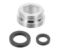 QUARKZMAN Adaptador de Aireador de Grifo, M20 Macho a M22 Macho con Arandela, 10mm Longitud Adaptador de Grifo de Latón para Conexión de Filtro de Agua de Fregadero de Cocina y Baño