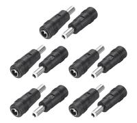 QUARKZMAN Adaptador de Conector de Alimentación DC Paquete de 10 Hembra de 5.5X2.1mm a Macho de 5.5X2.5mm Conector Universal de Barril para Portátil y Router