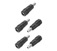 QUARKZMAN Adaptador de Conector de Corriente DC Paquete de 5 Hembra de 5.5X2.1mm a Macho de 5.5X2.5mm Conector Universal de Barril para Portátil y Router