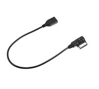 QUARKZMAN Adaptador inalámbrico Bluetooth para Coche Inalámbrico Cable AUX Radio Adaptador Interfaz de Audio Música para Audi A3 A4L A5 A6L A8 Q5 Q7 R8 TT AMI MDI ABS Negro
