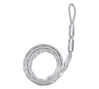 QUARKZMAN Agarre de Tracción de Cable 6.2 Pies Malla de Alambre Tirador Calcetines Agarre Antideslizante Cabeza para Cable de 24-33mm/0.94-1.3 Pulgada (Plata)