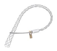 QUARKZMAN Agarre para Tirar Cables para Cables de 12-15 mm, con Tuerca de 4.2 mm, Calcetín de Malla de Alambre de 38 cm de Cabeza Simple de Acero Galvanizado, 1 Pieza (Plateado)