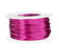 QUARKZMAN Alambre de Aluminio, 1.0mm x 30m Alambre Artesanal de Aluminio Anodizado, para Esculpir Joyas, Modelado, Manualidades, Bricolaje, Rosa Roja