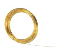 QUARKZMAN Alambre De Aluminio Calibre 22 0.6mm 100 Pies Maleable Para Manualidades Joyería DIY Abalorios Coronas Florales Escultura Color Dorado