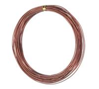 QUARKZMAN Alambre de Armadura de Aluminio de 1Mm Calibre 18, 32.8 Pies (10M) Alambre Metálico Flexible para Hacer Joyas, Manualidades, Coronas, Esculturas de Árboles Bonsái, Cobre