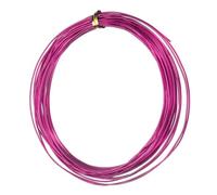 QUARKZMAN Alambre de Armadura de Aluminio de 1Mm Calibre 18, 32.8 Pies (10M) Cordón de Alambre Metálico Flexible para Manualidades de Joyería, Creación de Bonsái Floral, Rojo Rosa