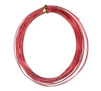 QUARKZMAN Alambre de Armadura de Aluminio de Calibre 18 de 1Mm, 32.8 Pies (10M) Alambre Metálico Flexible para Hacer Joyas, Manualidades, Coronas, Esculturas de Árboles Bonsái, Rojo
