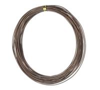 QUARKZMAN Alambre de Armadura de Aluminio de Calibre 18 de 1Mm, 32.8 Pies (10M) Cordón de Alambre Metálico Flexible para Manualidades de Joyería, Creación de Bonsái, Marrón