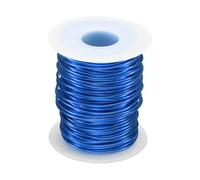QUARKZMAN Alambre de Bonsái de Aluminio Anodizado en Rollo de Entrenamiento de 1.5Mm/15 Gauge de 30M de Longitud Alambre de Bonsái Flexible para Jardín, Paisajismo, Plantación, Azul