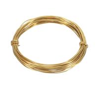 QUARKZMAN Alambre De Latón Calibre 16 Para Manualidades, 25 Pies Flexible Y Doblable Para Fabricación De Joyería, Manualidades DIY, Modelado, Decoraciones (Redondo)