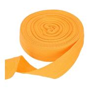 QUARKZMAN Algodón Cinta Amarillo Dorado, 25mm x 10m Cinta Bies de Espiga Cuerda al sesgo Sarga Correa Tela Fina para Coser Costura Accesorio para Manualidades DIY Envoltura Regalo Ropa