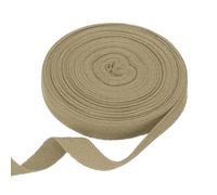 QUARKZMAN Algodón Cinta Caqui, 15mm x 10m Cinta Bies de Espiga Cuerda al sesgo Sarga Correa Tela Fina para Coser Costura Accesorio para Manualidades DIY Envoltura Regalo Ropa