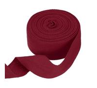 QUARKZMAN Algodón Cinta Rojo Oscuro, 40mm x 10m Cinta Bies de Espiga Cuerda al sesgo Sarga Correa Tela Fina para Coser Costura Accesorio para Manualidades DIY Envoltura Regalo Ropa