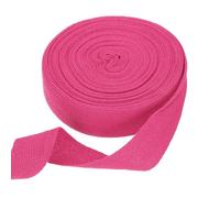QUARKZMAN Algodón Cinta Rojo Rosado, 25mm x 10m Cinta Bies de Espiga Cuerda al sesgo Sarga Correa Tela Fina para Coser Costura Accesorio para Manualidades DIY Envoltura Regalo Ropa