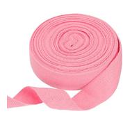 QUARKZMAN Algodón Cinta Rosa, 25mm x 10m Cinta Bies de Espiga Cuerda al sesgo Sarga Correa Tela Fina para Coser Costura Accesorio para Manualidades DIY Envoltura Regalo Ropa