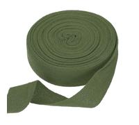 QUARKZMAN Algodón Cinta Verde Militar, 25mm x 10m Cinta Bies de Espiga Cuerda al sesgo Sarga Correa Tela Fina para Coser Costura Accesorio para Manualidades DIY Envoltura Regalo Ropa