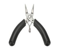 QUARKZMAN Alicates De Punta Redonda 4" Mini Alicates Para Joyería Con Mordaza Cónica Y Mango Antideslizante De PVC Para Modelos Electrónicos Impresión 3D Negro