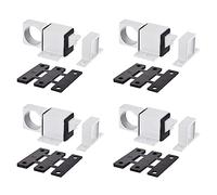 QUARKZMAN Aluminio Aleación Puerta Perno Cierre x 4uds Resorte Rebote Bloqueo para Cerca Puerta y Ventana, [Blanco]