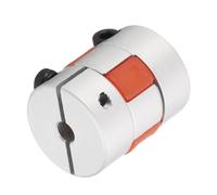 QUARKZMAN Aluminio Ciruela Eje Acoplamiento 4mm a 4mm Diámetro L25xD20 Flexible Acoplador Junta para Máquina y Servo Escalonado Motor Paquete de 1