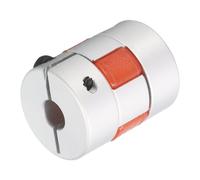 QUARKZMAN Aluminio Ciruela Eje Acoplamiento 6mm a 6mm Diámetro L25xD20 Flexible Acoplador Junta para Máquina y Servo Escalonado Motor Paquete de 1