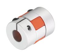 QUARKZMAN Aluminio Ciruela Eje Acoplamiento 6mm a 8mm Diámetro L25xD20 Flexible Acoplador Junta para Máquina y Servo Escalonado Motor Paquete de 1