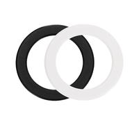 QUARKZMAN Anillo Adaptador Magnético, 2 Piezas Anillo De Pegatina Magnética ABS Kit De Conversión Universal para Carga Inalámbrica En Fundas De Teléfono Móvil, Negro, Blanco