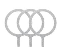 QUARKZMAN Anillo Adaptador Magnético, 3 Piezas Anillo Pegatina Magnético Metal Universal Kit De Conversión De Carga Inalámbrica para Funda Cargador Inalámbrico, Plateado Brillante