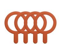 QUARKZMAN Anillo Adaptador Magnético, 4 Piezas Anillo Pegatina Magnético Cuero Kit De Conversión Carga Inalámbrica Magnética Universal para Funda De Teléfono Cargador Inalámbrico, Naranja