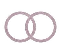 QUARKZMAN Anillo Magnético Adhesivo, 2pcs Anillo Adaptador Magnético Universal Metalizado Kit De Conversión para Cargador Inalámbrico para Funda De Teléfono Móvil Cargador Inalámbrico (Rosa)