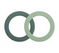 QUARKZMAN Anillo Magnético Adhesivo, 2Pcs Kit De Conversión Universal De Carga Inalámbrica Magnética De Cuero para Fundas De Teléfono Móvil Cargador Inalámbrico (Verde Claro+Verde)