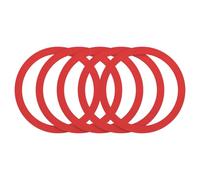 QUARKZMAN Anillo Magnético Adhesivo, 5Pcs - Anillo Adaptador Magnético Universal, Kit De Conversión para Cargador Inalámbrico Magnético De Silicona para Fundas De Teléfono Móvil (Rojo)