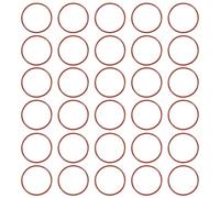 QUARKZMAN Anillo Silicone O-Ring 42mm ID 46mm OD 2mm Ancho Métrico VMQ Junta Sellado Reemplazo 50A Durometro Para Fontanería Compresores Grifos Válvulas Reparación (Rojo, Paquete 30)