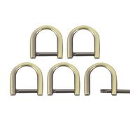 QUARKZMAN Anillos en Forma de D con Tornillo en Grilletes, 5 Piezas de 0,35 Pulgadas de Aleación de Zinc en Forma de Herradura U Anillos en Forma de D, Bronce
