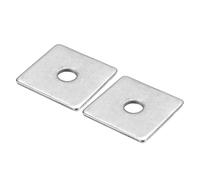 QUARKZMAN Arandela Cuadrada, 2uds M12x50x50x3mm 304 Acero Inoxidable Placa Cuadrada Arandelas Plana Almohadilla Espaciador Junta para Herrajes Sujetador