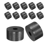 QUARKZMAN Arandela Gruesa de Goma, 12pcs Almohadilla de Aislamiento Antivibración Planas Ojales Amortiguador Antideslizante Kit de Espaciador Redondo Grueso Negro, 50x12x30mm (OD*ID*Grosor)