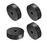 QUARKZMAN Arandela Gruesa de Goma, 4pcs Almohadilla de Aislamiento Antivibración Planas Ojales Amortiguador Antideslizante Kit de Espaciador Redondo Grueso Negro, 100x15x30mm (OD*ID*Grosor)