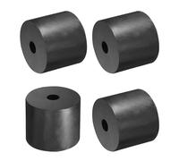QUARKZMAN Arandela Gruesa de Goma, 4pcs Almohadilla de Aislamiento Antivibración Planas Ojales Amortiguador Antideslizante Kit de Espaciador Redondo Grueso Negro, 50x12x40mm (OD*ID*Grosor)