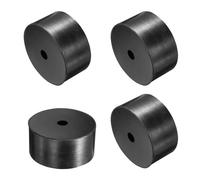 QUARKZMAN Arandela Gruesa de Goma, 4pcs Almohadilla de Aislamiento Antivibración Planas Ojales Amortiguador Antideslizante Kit de Espaciador Redondo Grueso Negro, 100x15x50mm (OD*ID*Grosor)