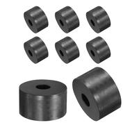 QUARKZMAN Arandela Gruesa de Goma, 8pcs Almohadilla de Aislamiento Antivibración Planas Ojales Amortiguador Antideslizante Kit de Espaciador Redondo Grueso Negro, 50x15x30mm (OD*ID*Grosor)