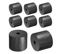 QUARKZMAN Arandela Gruesa de Goma, 8pcs Almohadilla de Aislamiento Antivibración Planas Ojales Amortiguador Antideslizante Kit de Espaciador Redondo Grueso Negro, 50x10x40mm (OD*ID*Grosor)