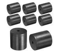 QUARKZMAN Arandela Gruesa de Goma, 8pcs Almohadilla de Aislamiento Antivibración Planas Ojales Amortiguador Antideslizante Kit de Espaciador Redondo Grueso Negro, 50x8x50mm (OD*ID*Grosor)