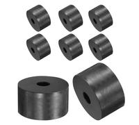 QUARKZMAN Arandela Gruesa de Goma, 8pcs Almohadilla de Aislamiento Antivibración Planas Ojales Amortiguador Antideslizante Kit de Espaciador Redondo Grueso Negro, 50x10x30mm (OD*ID*Grosor)